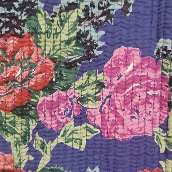 ORVIS Floral Print Button Down Quilted Vest - Size X-Large - Picture 4 of 8